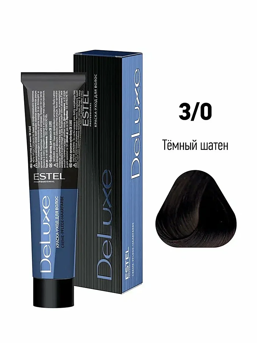 3/0 Краска-уход De Luxe, темный шатен