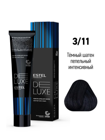 3/11 Краска-уход De Luxe, темный шатен пепельный ******
