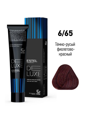6/65 Краска-уход De Luxe, темно-русый фиолетово-красный ******