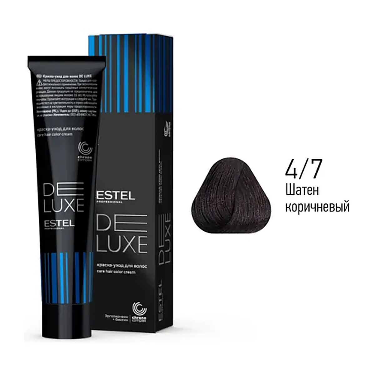4/7 Краска-уход De Luxe, шатен коричневый