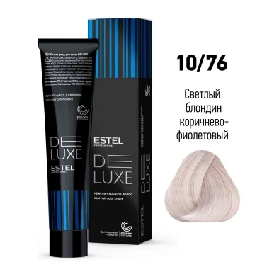 10/76 Краска-уход De Luxe, светлый блондин коричнево-фиолетовый ******