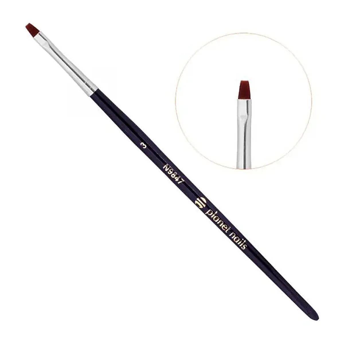 кисть Planet Nails для китайской росписи квадратная № 3 9847