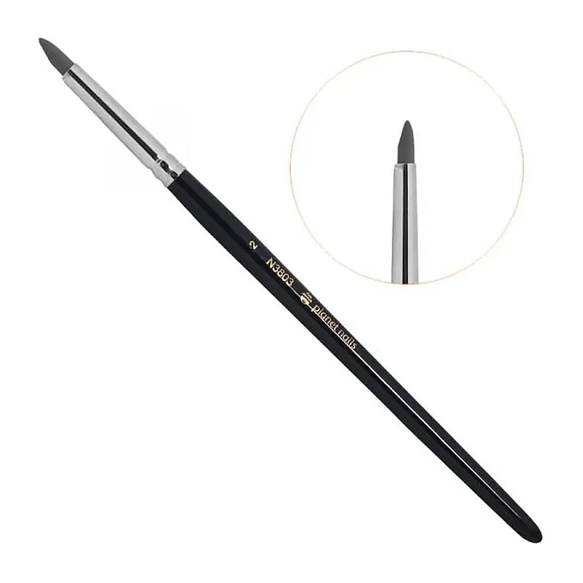 Кисть Planet Nails с резиновым наконечником для французского маникюра (3803.2)