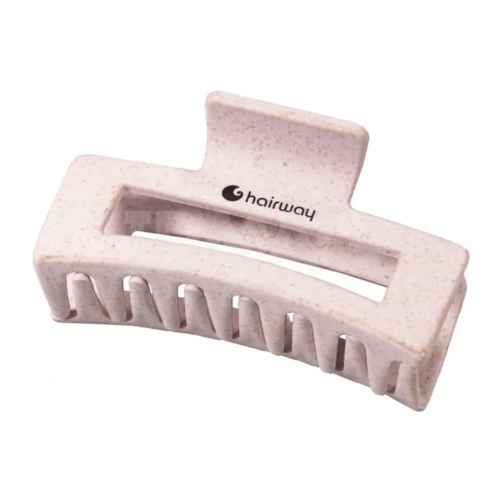 Зажим Hairway Ecoline 85 мм розовый