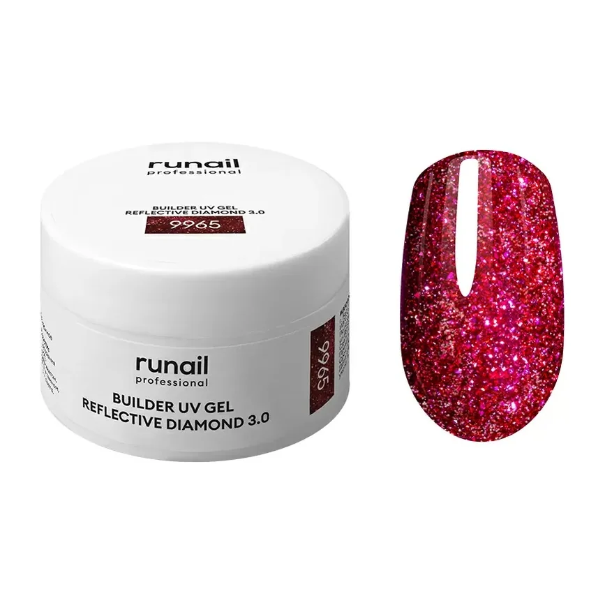 Моделирующий УФ-гель светоотражающий BUILDER UV GEL REFLECTIVEDIAMOND 3.0, 15г №9965
