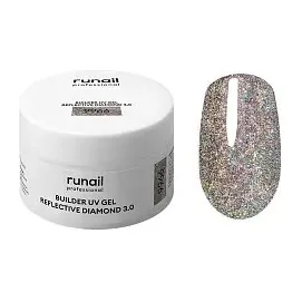 Моделирующий УФ-гель светоотражающий BUILDER UV GEL REFLECTIVE DIAMOND 3.0, 15г №9966