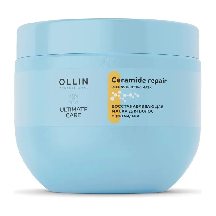 ULTIMATE CARE Восстанавливающая маска для волос с церамидами 500мл OLLIN PROFESSIONAL