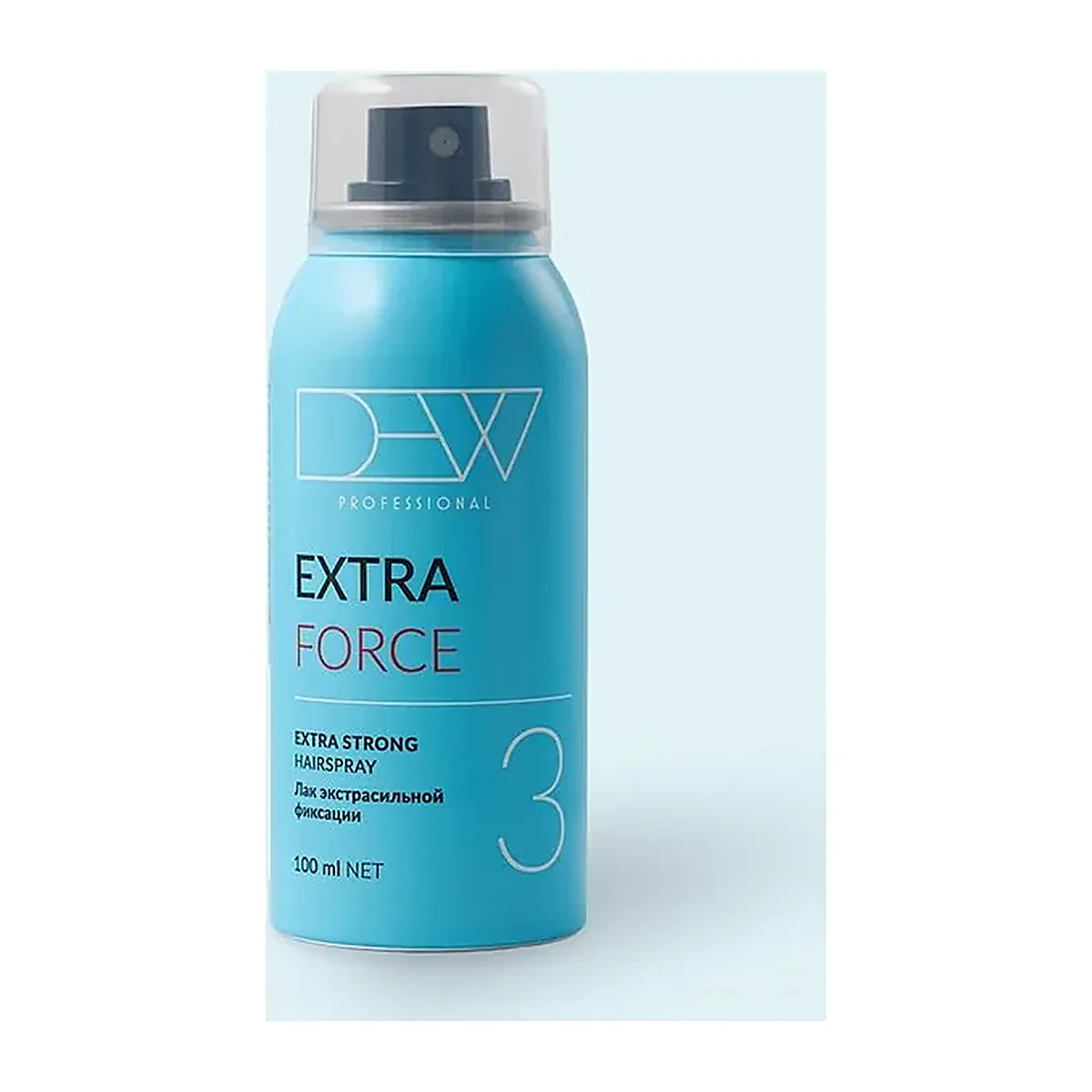АКЦИЯ!!! Лак для волос Экстрасильной фиксации FORCE (ГОЛУБОЙ) 100 мл DEW PROFESSIONAL