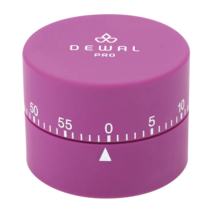 Таймер DEWAL, механический, круглый, фиолетовый 4,5х6см