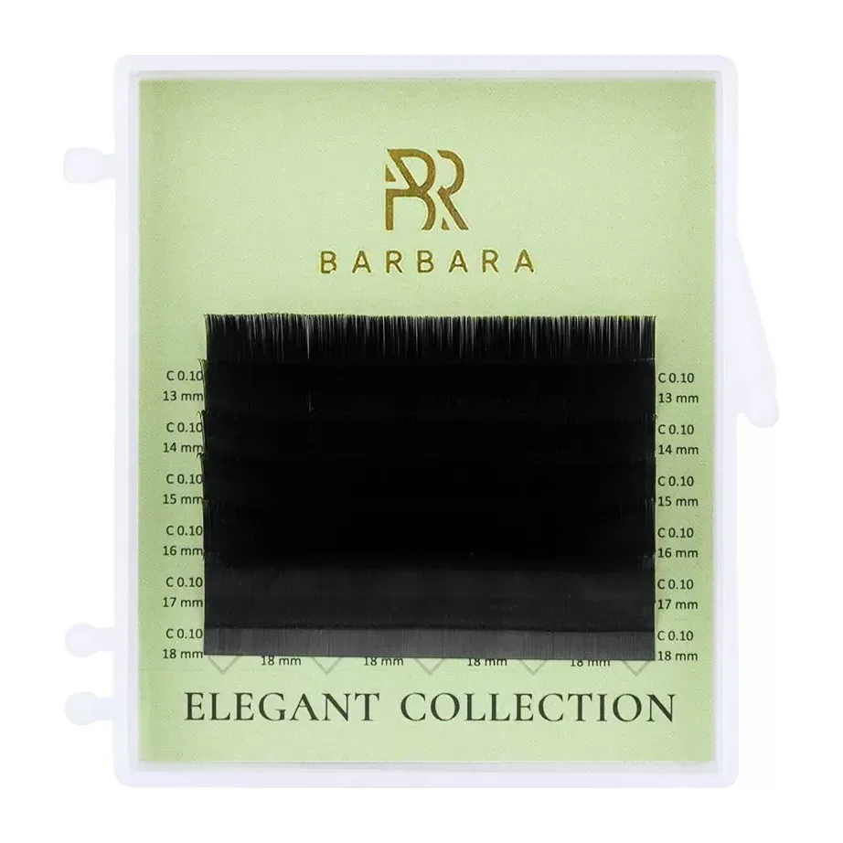 Чёрные ресницы BARBARA "Elegant" МИНИ-МИКС (6 линий) (C 0.10 8-12mm)