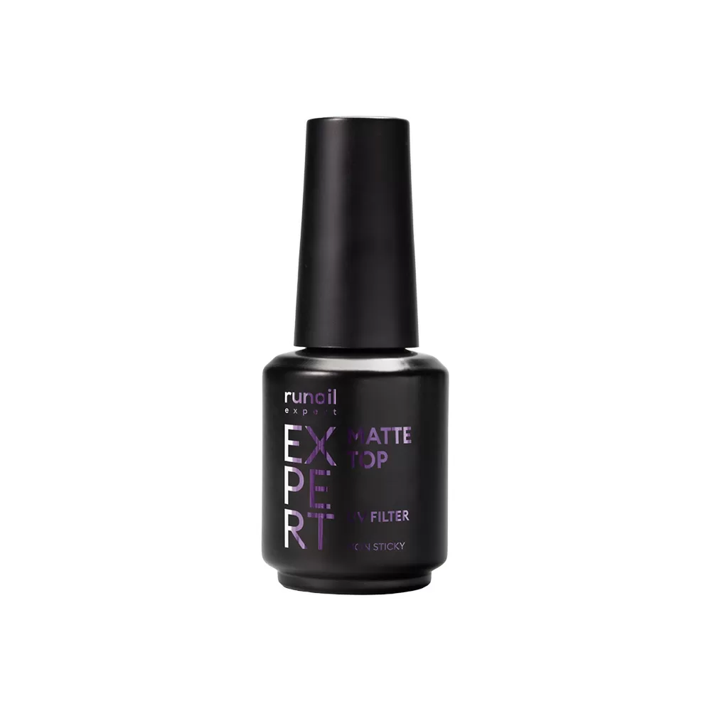 Топ матовый с УФ-фильтром Top Matte Non Sticky Runail Expert №152, 18мл флакон