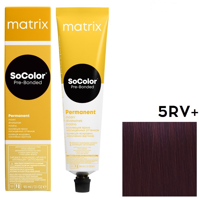 MATRIX SOCOLOR beauty 5 RV+ / 5.52+ Св.шатен красно-перлам 90 мл