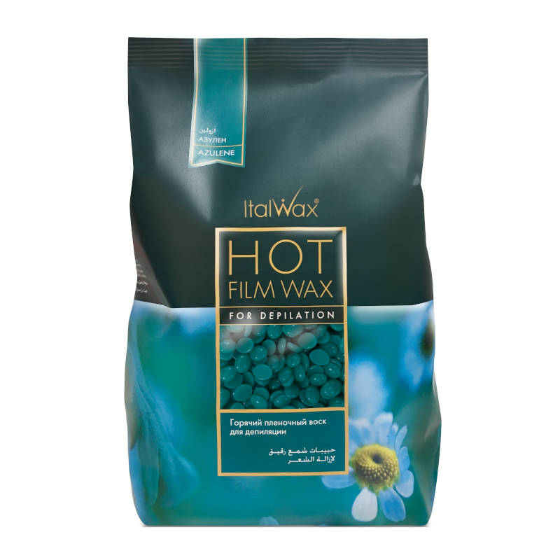 Воск горячий (пленочный)  ITALWAX  Hot Film Wax АЗУЛЕН гранулы 500гр.