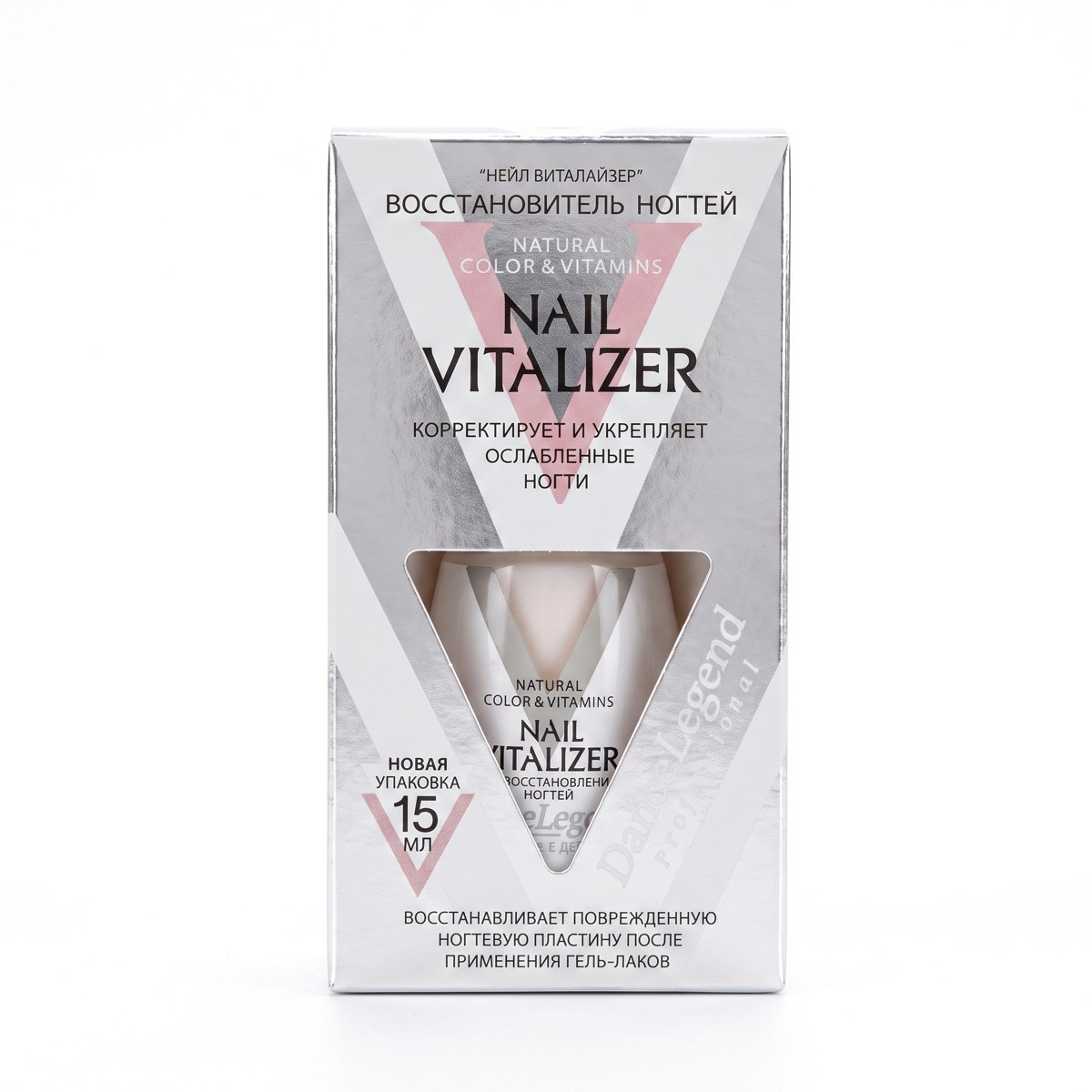 Лечебный лак Nail Vitalizer для ногтей "Dance Legend" (укрепление/питание/защита) № 1 Sugarizer