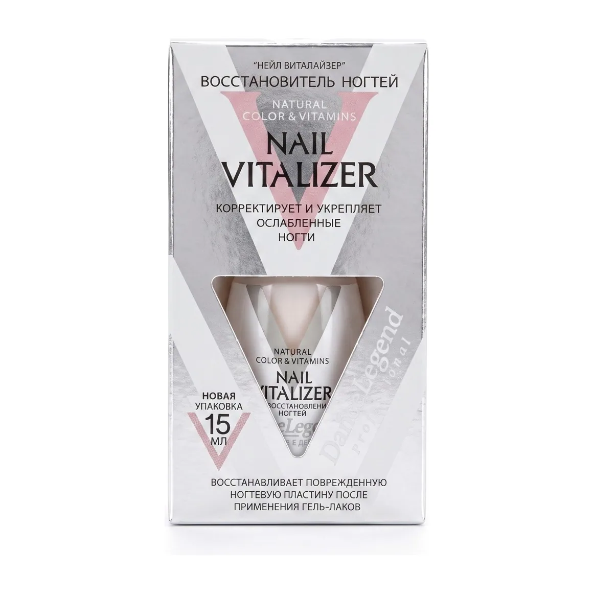 Лечебный лак Nail Vitalizer для ногтей "Dance Legend" (укрепление/питание/защита) № 1 Sugarizer
