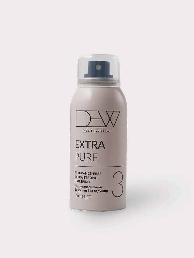 Лак для волос Экстрасильной фиксации PURE (без отдушки) 100 мл DEW PROFESSIONAL