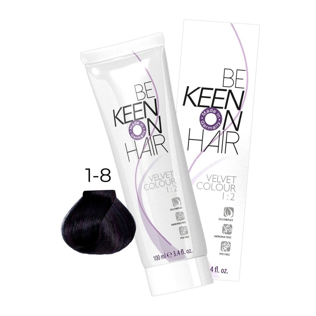 Крем-краска без аммиака VELVET COLOUR 1.8 Иссиня-черный/ Blau-Schwarz, 100 мл