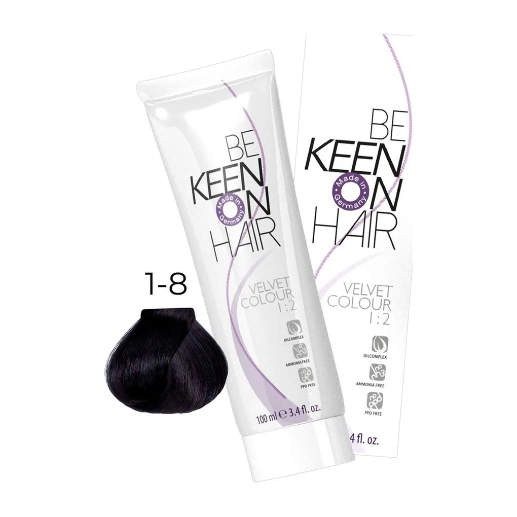 Крем-краска без аммиака VELVET COLOUR 1.8 Иссиня-черный/ Blau-Schwarz, 100 мл