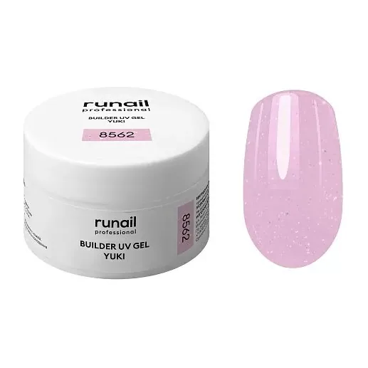 Моделирующий УФ-гель с хлопьями Юки BUILDER UV GEL YUKI, 15 г №8562 !!!