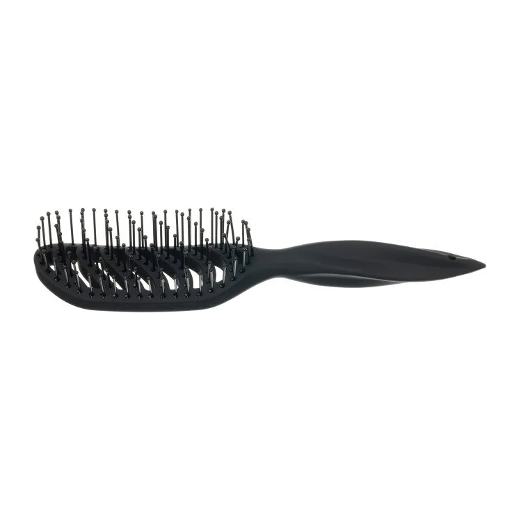 Щетка для укладки DEWAL вогнутая, пластиковый штифт, 9 рядов BR69539 black