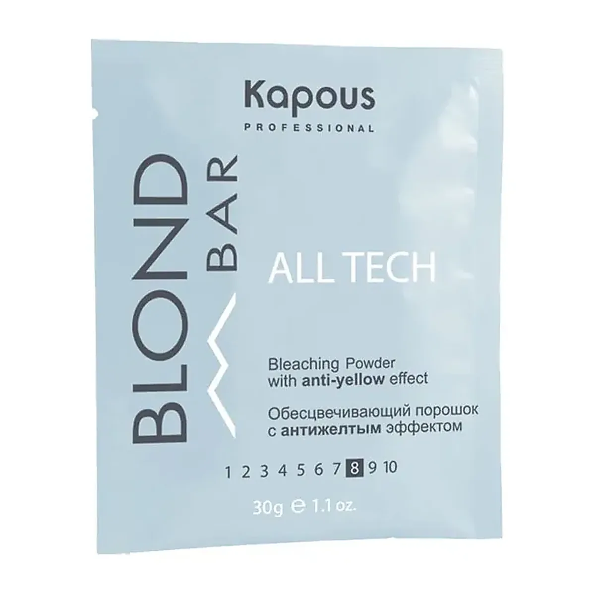 Обесцвечивающий порошок с антижелтым эффектом серии "Blond Bar" «All tech» 30 г.