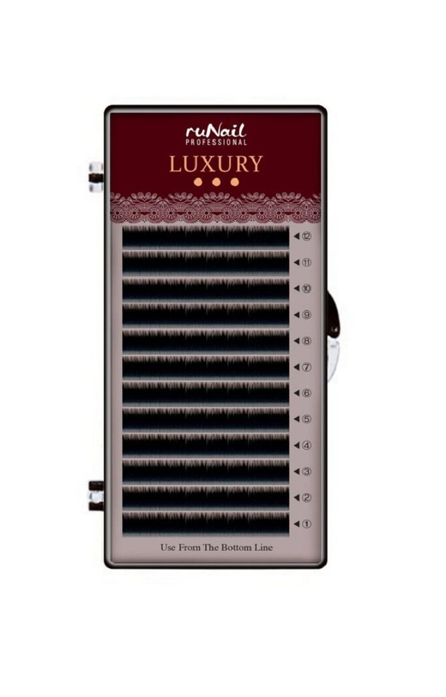 Ресницы для наращивания Luxury, Ø 0,15 мм, №13, изгиб С, 12 линий