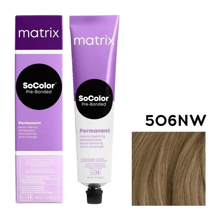MATRIX SOCOLOR beauty 506 NW Темный блондин натуральный теплый 90 мл