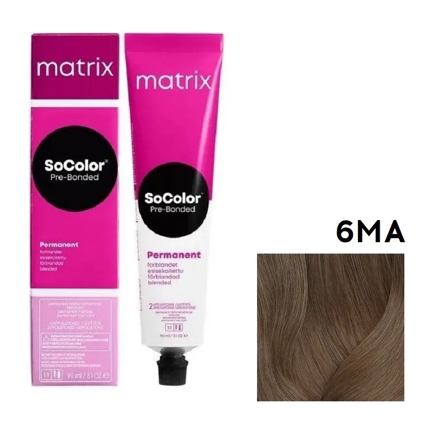 MATRIX SOCOLOR beauty 6 MA темный блондин мокка пепельный 90 мл