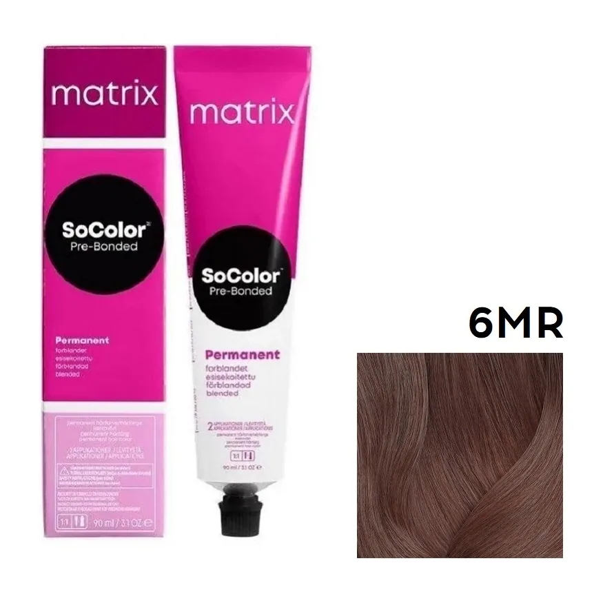 MATRIX SOCOLOR beauty 6 MR Темный блондин мокка красный 90 мл