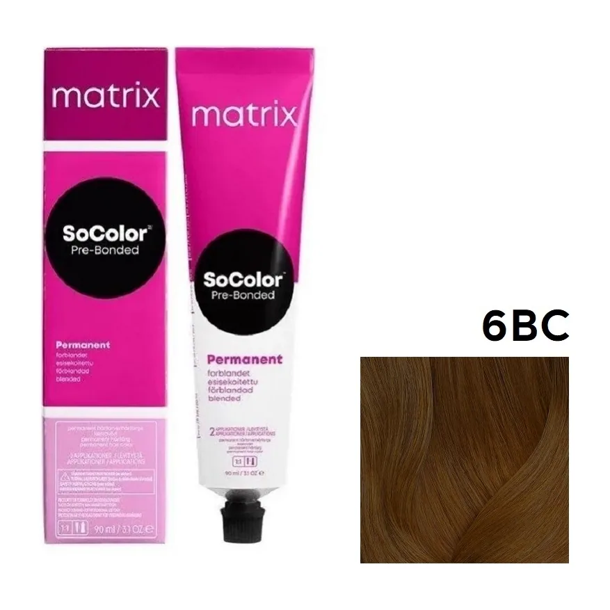 MATRIX SOCOLOR beauty 6 BC Темный блондин коричнево-медный 90 мл