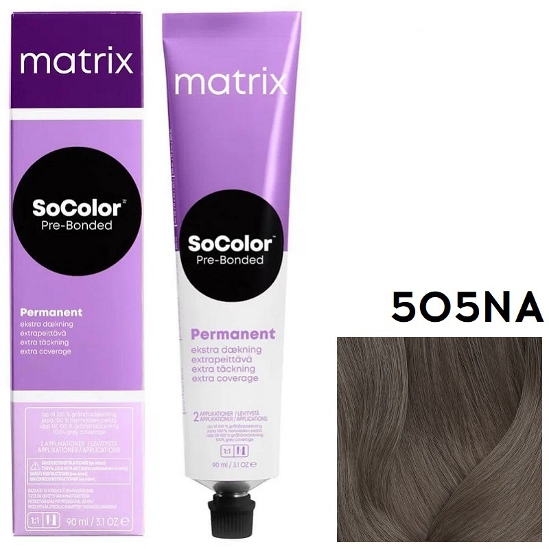 MATRIX SOCOLOR beauty 505 NA Светлый шатен натуральный пепельный 90 мл