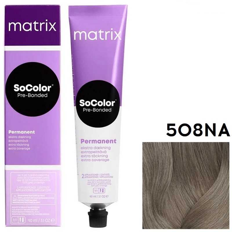 MATRIX SOCOLOR beauty 508 NA Светлый блондин натуральный пепельный 90 мл