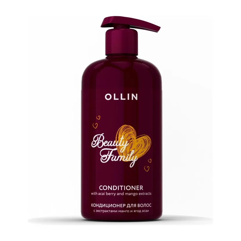 OLLIN BEAUTY FAMILY Кондиционер для волос с экстрактами манго и ягод асаи 500мл САЛОНЫ