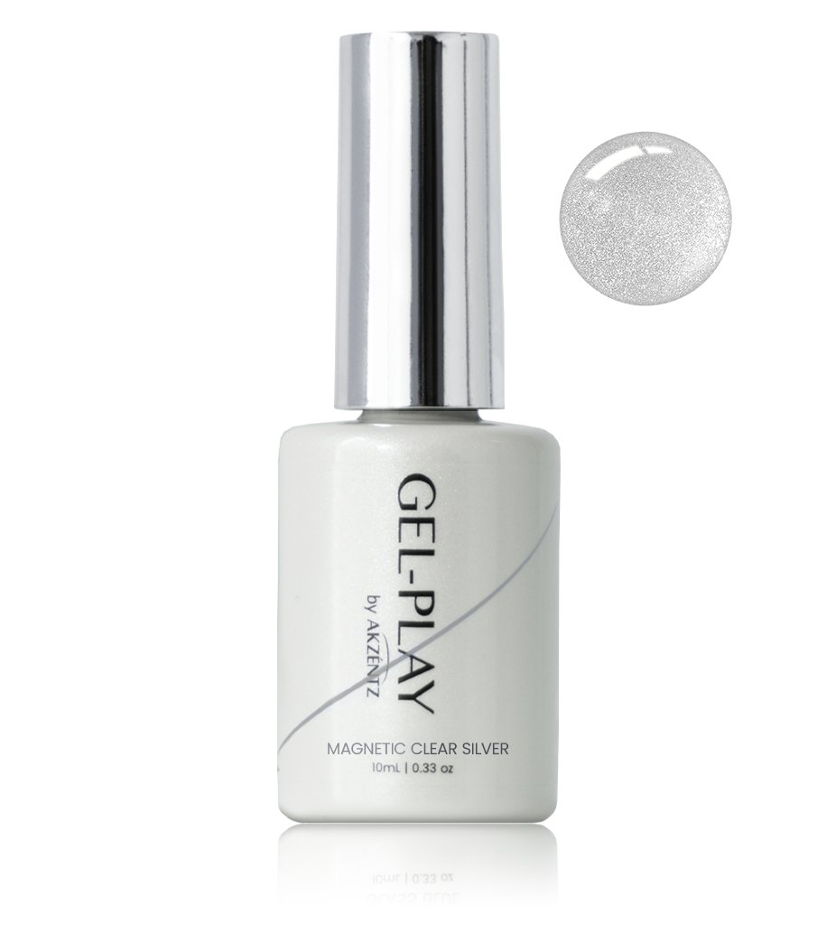 Гель - UV/LED GEL PLAY - MAGNETIC CLEAR SILVER 10g/.0.35oz