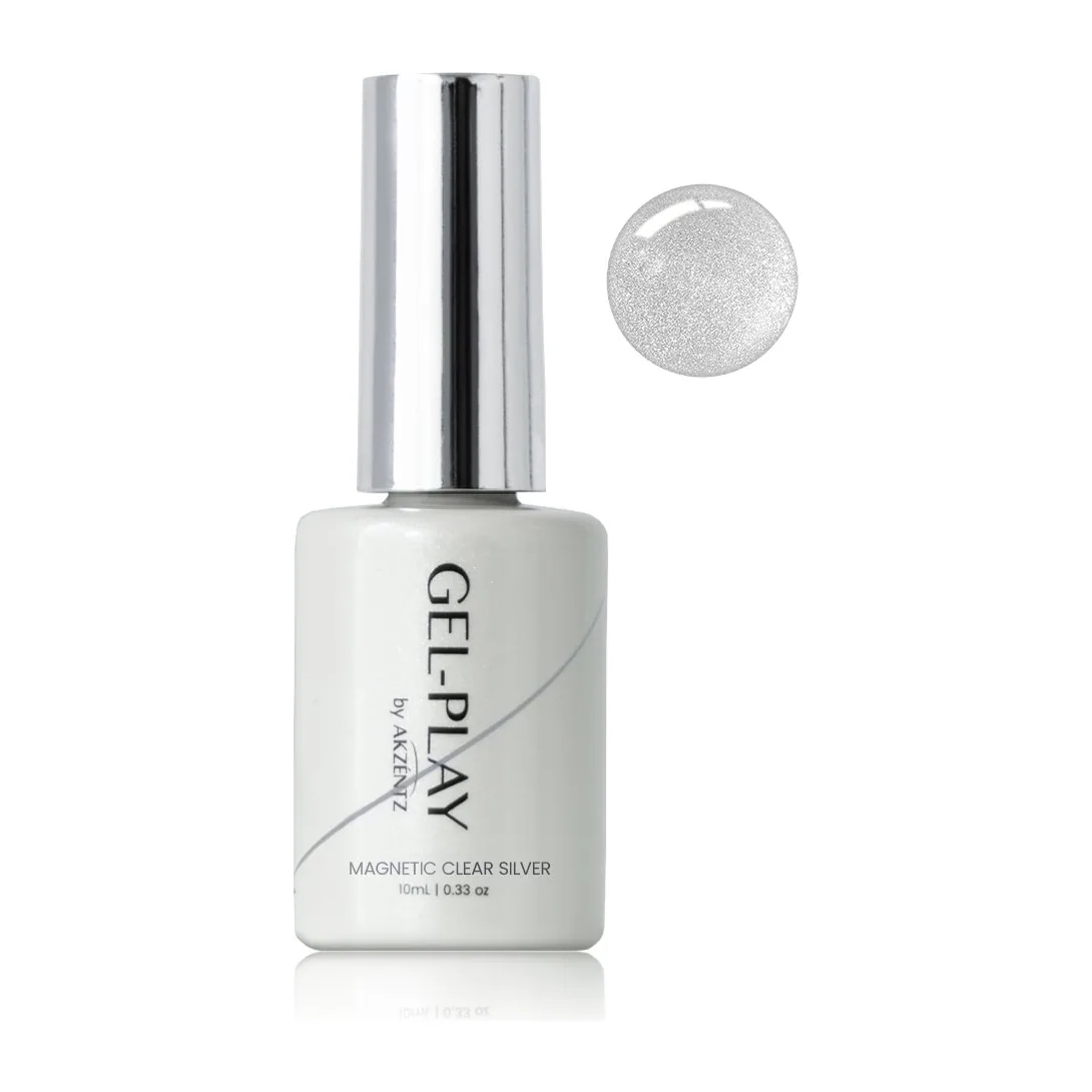 Гель - UV/LED GEL PLAY - MAGNETIC CLEAR SILVER 10g/.0.35oz
